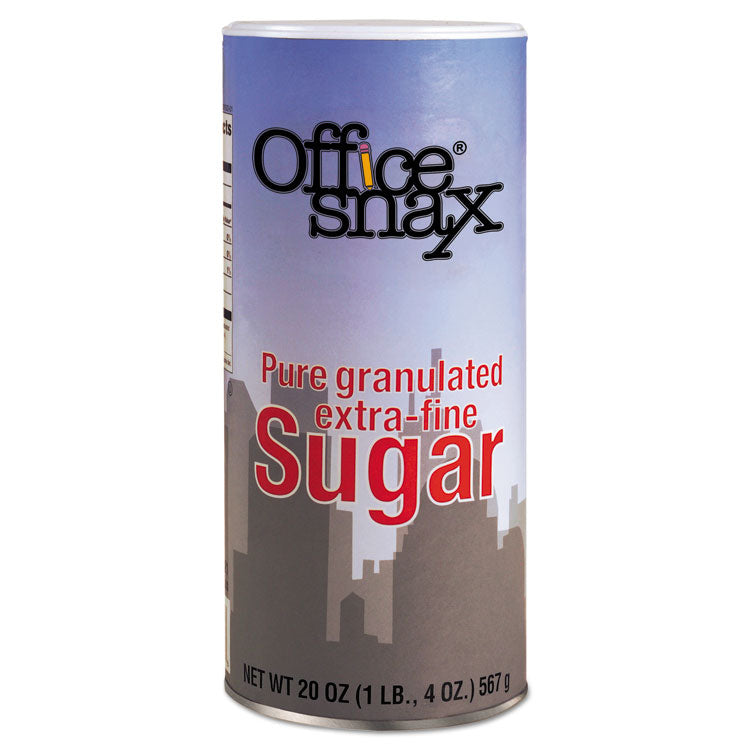 Office Snax - Reclosable Canister of Sugar, 20 oz