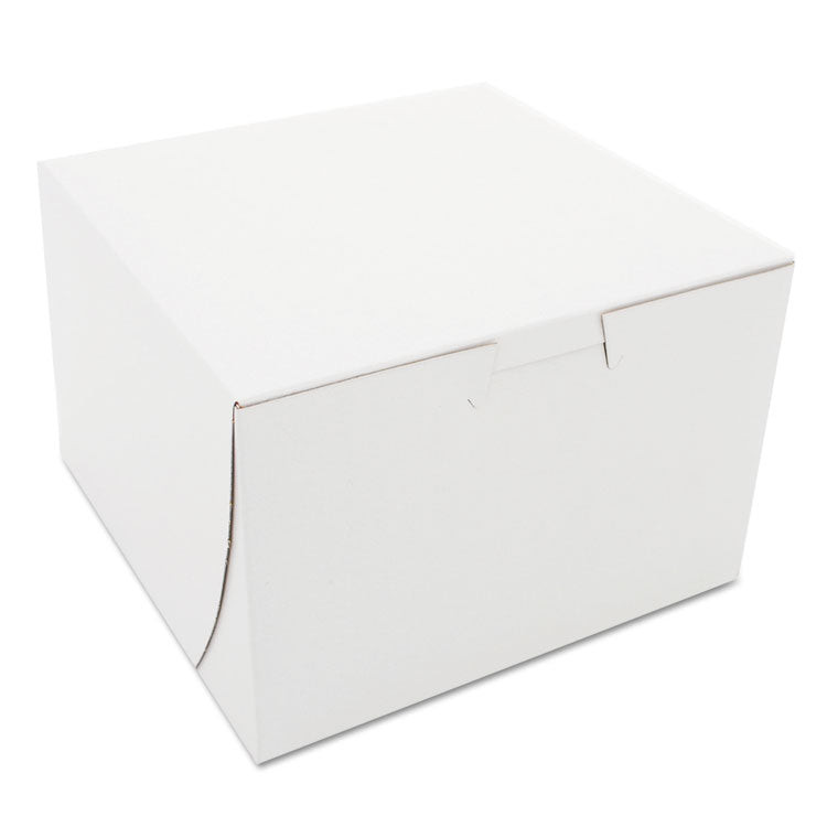 SCT - Non-Window Bakery Boxes, 6 x 6 x 4, White, Paper, 250/Bundle