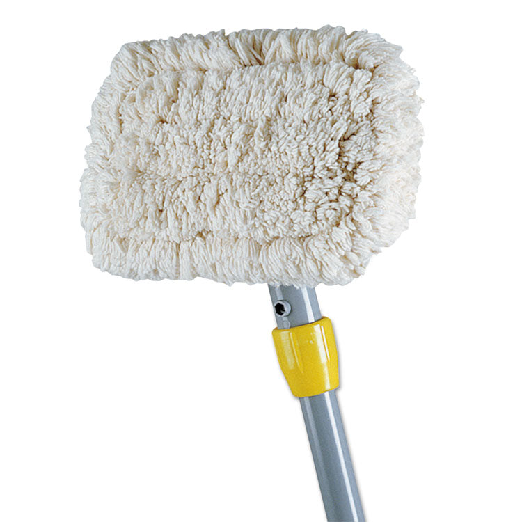Rubbermaid Commercial - Wall-Washer Kit, 9 x 5 White Cotton Head, 60" Gray Aluminum Handle