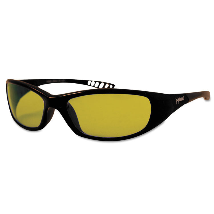 KleenGuard - V40 HellRaiser Safety Glasses, Black Frame, Amber Lens