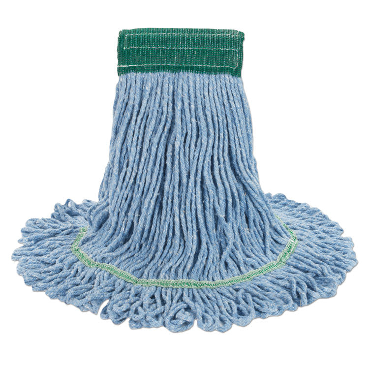 Boardwalk - Super Loop Wet Mop Head, Cotton/Synthetic Fiber, 5" Headband, Medium Size, Blue, 12/Carton