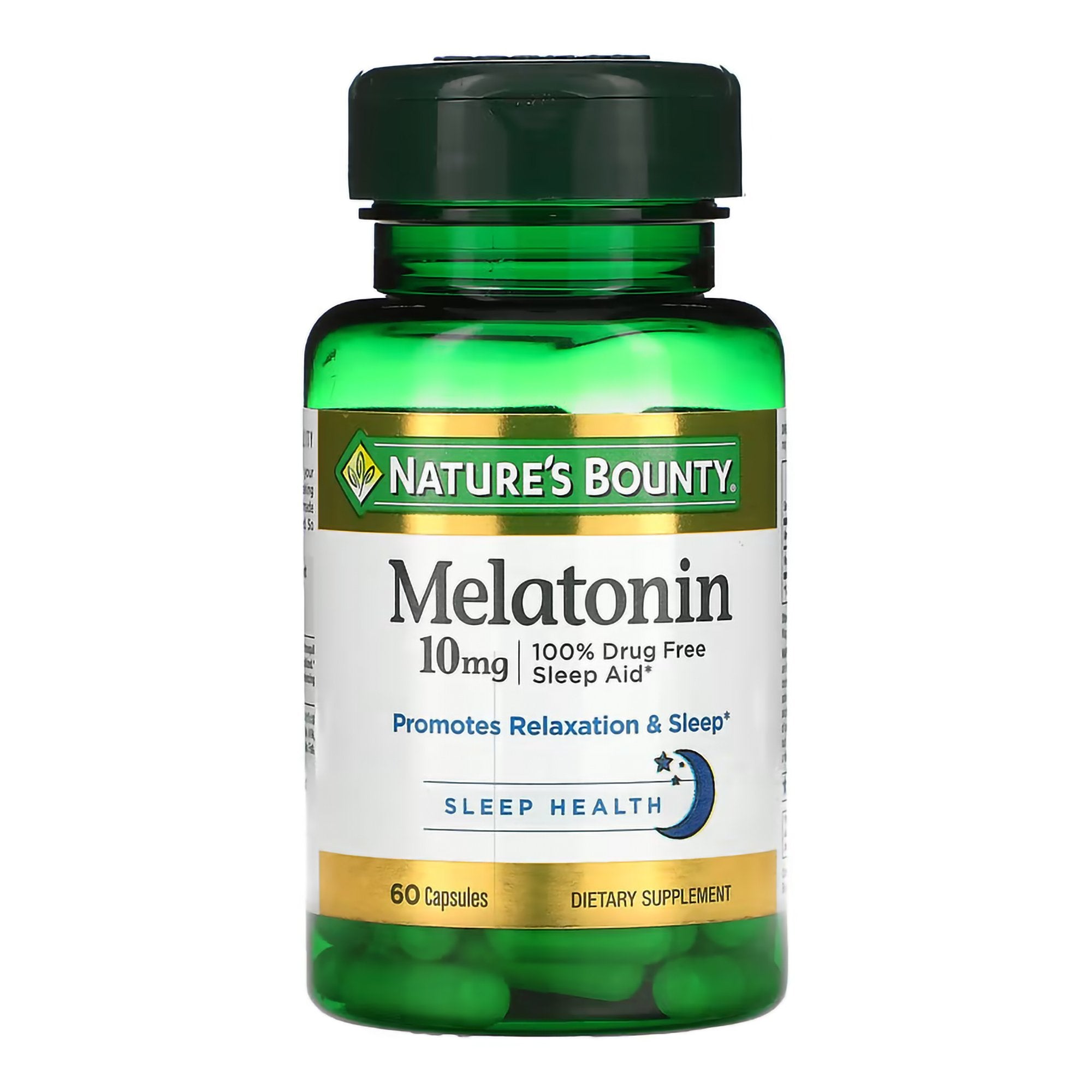 US Nutrition - Natural Sleep Aid Nature's Bounty® 60 per Bottle Capsule 10 mg Strength [1/BT]