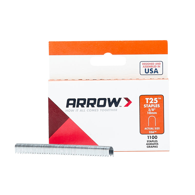 ARROW - Arrow T25 1/4 in. W X 3/8 in. L Round Crown Wire Staples 1100 pk - Case of 5