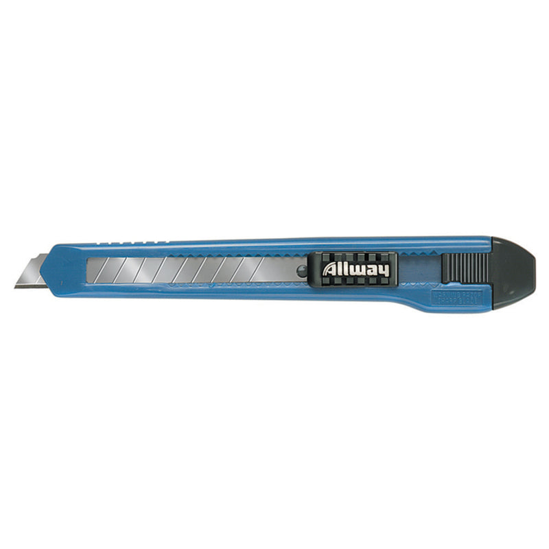ALLWAY - Allway 5 in. Retractable Snap-Off Utility Knife Blue 1 pk