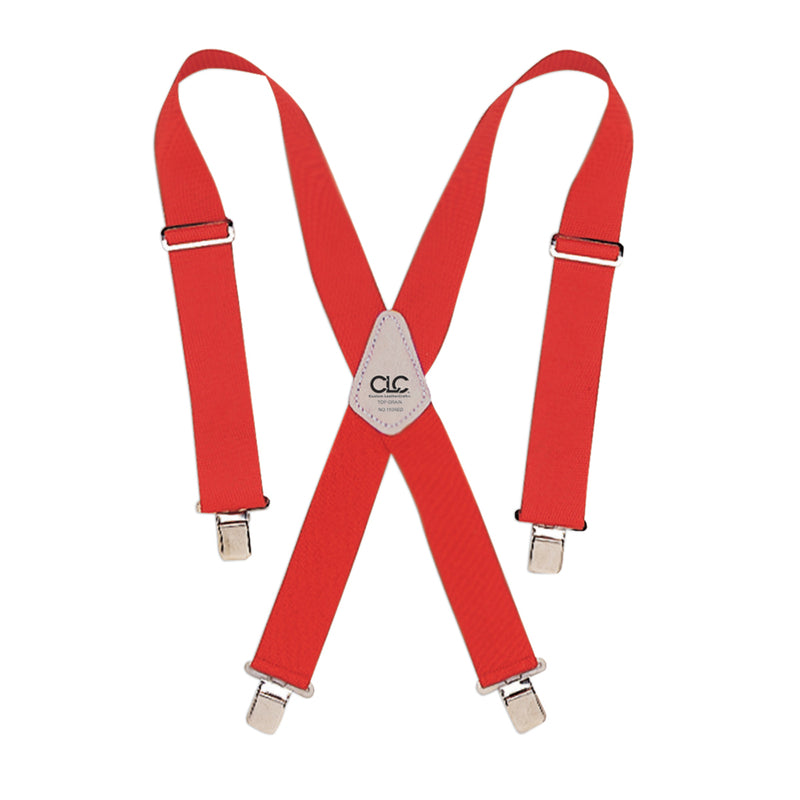 CLC - CLC 4 in. L X 2 in. W Nylon Suspenders Red 1 pair