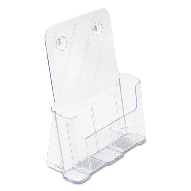 deflecto - DocuHolder for Countertop/Wall-Mount, Magazine, 9.25w x 3.75d x 10.75h, Clear