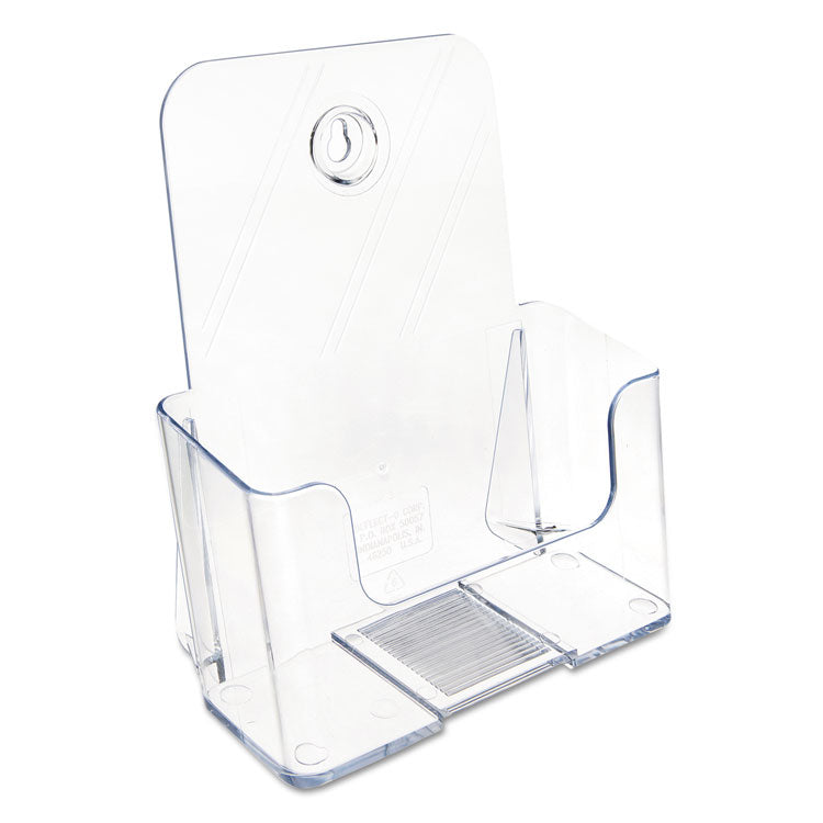 deflecto - DocuHolder for Countertop/Wall-Mount, Booklet Size, 6.5w x 3.75d x 7.75h, Clear