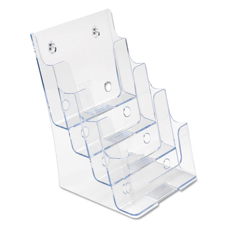 deflecto - 4-Compartment DocuHolder, Booklet Size, 6.88w x 6.25d x 10h, Clear