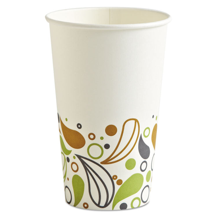 Boardwalk - Deerfield Printed Paper Hot Cups, 16 oz, 50 Cups/Sleeve, 20 Sleeves/Carton