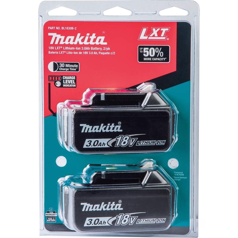 MAKITA - Makita 18V LXT 3 amps Lithium-Ion Slide Battery 2 pc