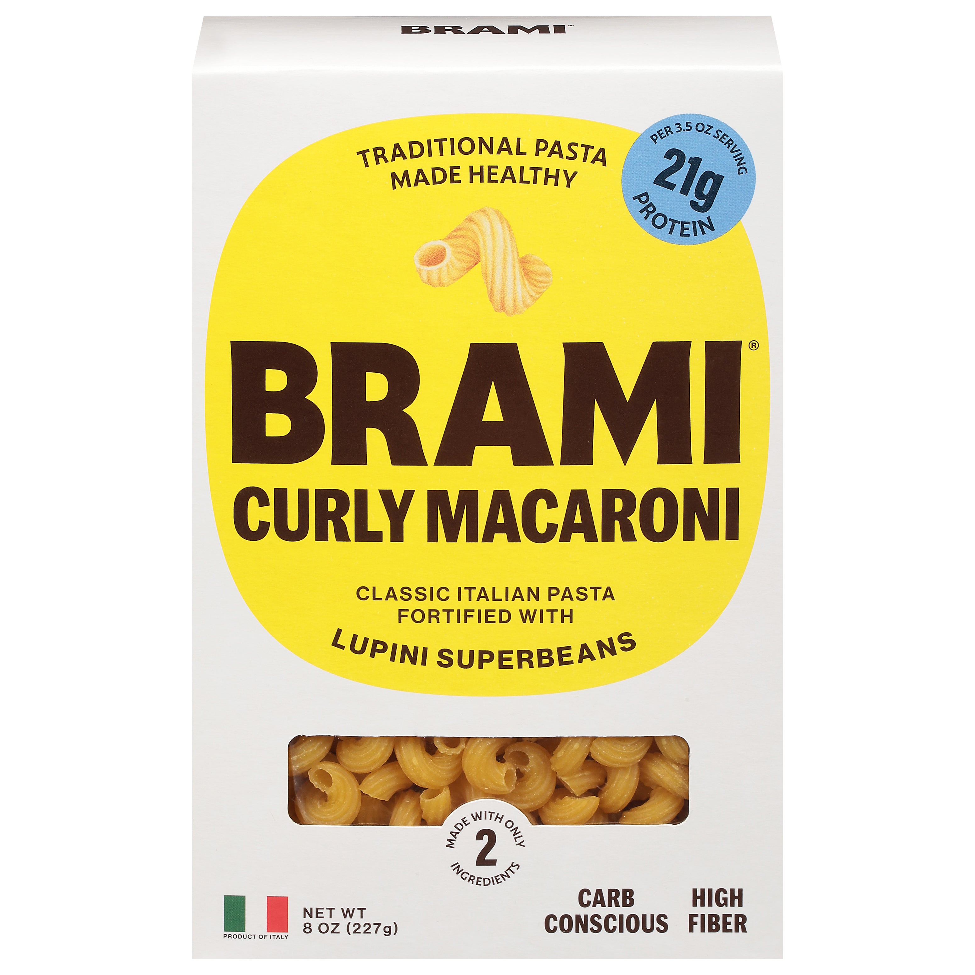 Brami Lupini Superbeans Curly Macaroni 8 oz - Case of 8