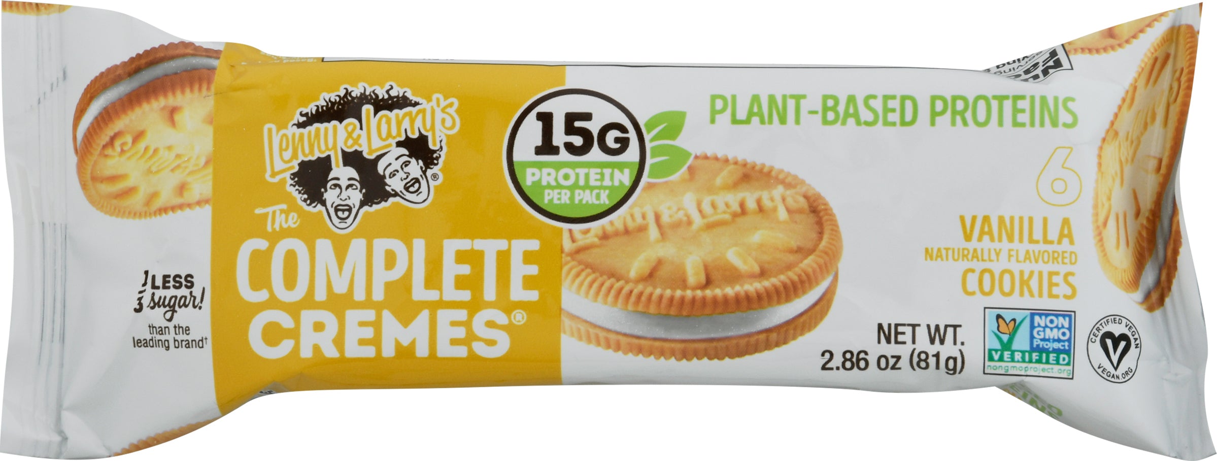 Lenny & Larry's The Complete Cremes Plant-Based Proteins Vanilla Cookies 6 ea - Case of 12