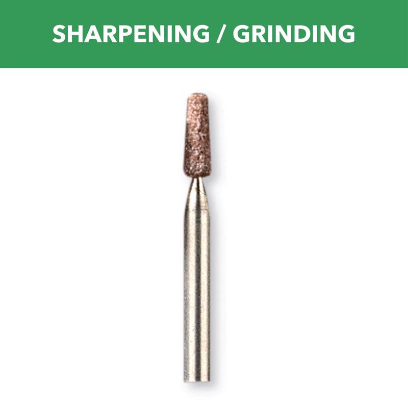 DREMEL - Dremel 1/8 in. D X 1/8 in. L Aluminum Oxide Grinding Stone Long Cone 35000 rpm 1 pc