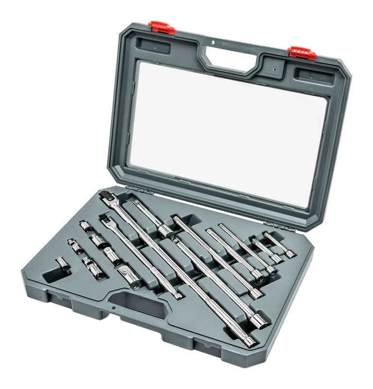 CRESCENT - Crescent Assorted Sizes X 1/4 in. drive SAE 6 and 12 Point Socket Wrench Set 16 pc