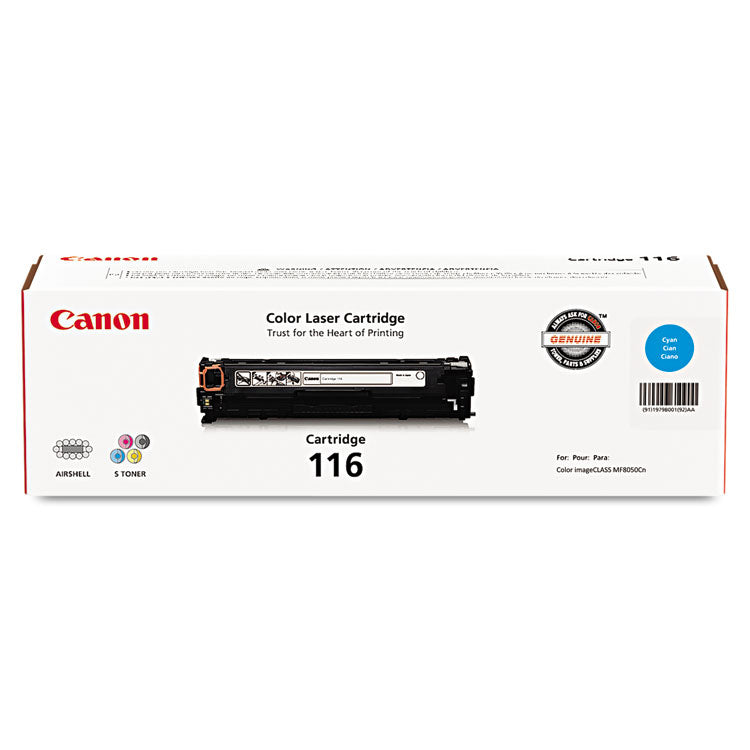 Canon - 1979B001 (116) Toner, 1,500 Page-Yield, Cyan