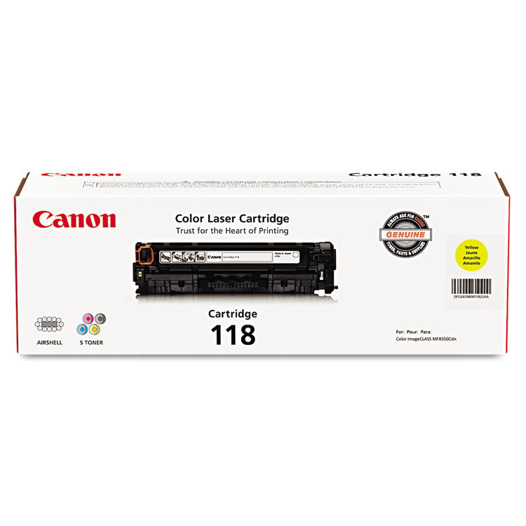 Canon - 2659B001 (118) Toner, 2,900 Page-Yield, Yellow