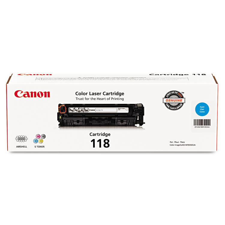 Canon - 2661B001 (118) Toner, 2,900 Page-Yield, Cyan