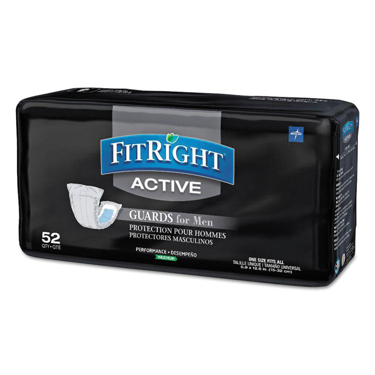 Medline - FitRight Active Male Guards, 6" x 11", White, 52/Pack, 4 Pack/Carton