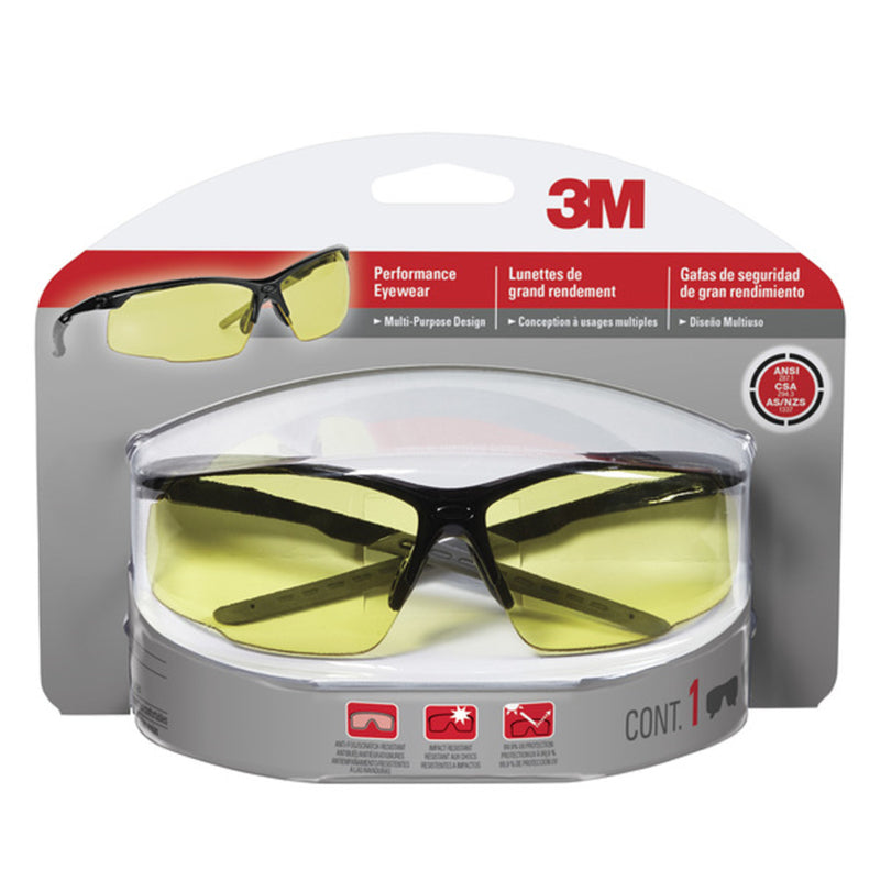 3M - 3M Anti-Fog Classic Safety Glasses Black Frame 1 pc - Case of 4