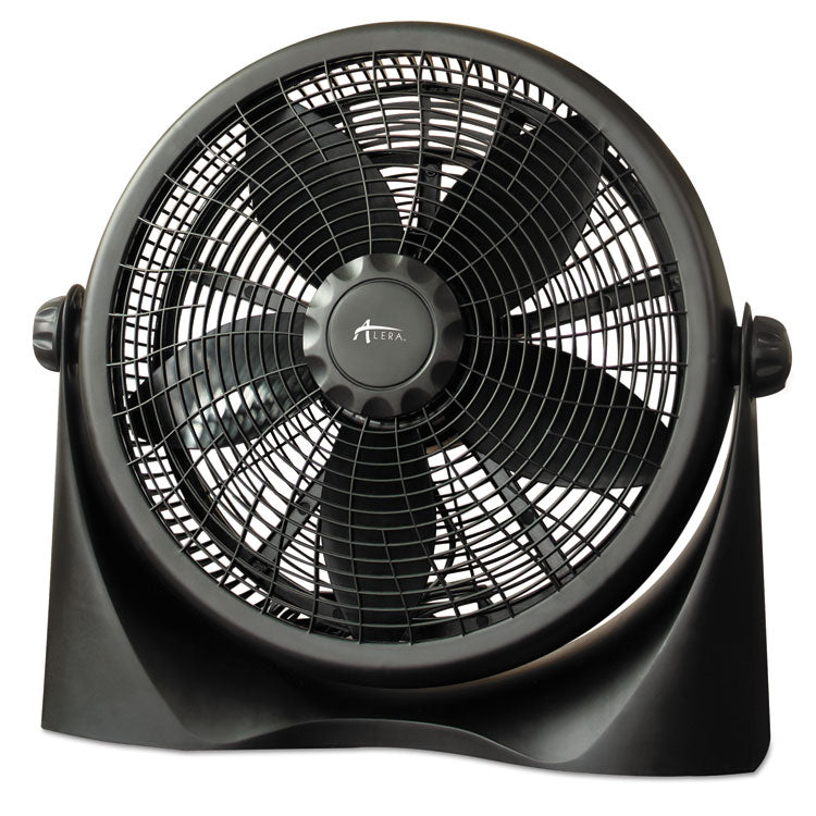 Alera - 16" Super-Circulation 3-Speed Tilt Fan, Plastic, Black