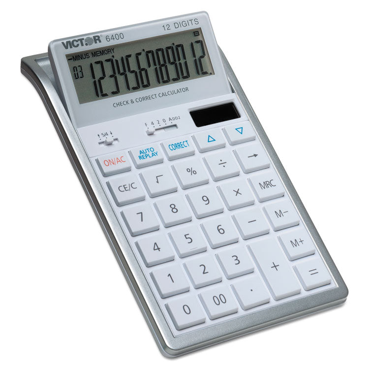 Victor - 6400 Desktop Calculator, 12-Digit LCD