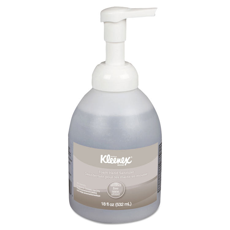 Kleenex - Alcohol-Free Foam Hand Sanitizer, 18 oz Pump Bottle, Fragrance-Free