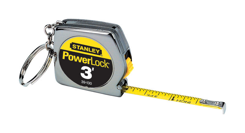 STANLEY - Stanley PowerLock 3 ft. L X 0.25 in. W Keychain Tape Measure 1 pk - Case of 6
