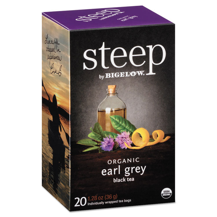 Bigelow - steep Tea, Earl Grey, 1.28 oz Tea Bag, 20/Box