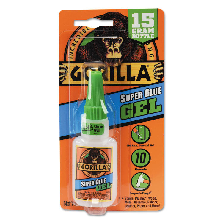 Gorilla - Super Glue Gel, 0.53 oz, Dries Clear