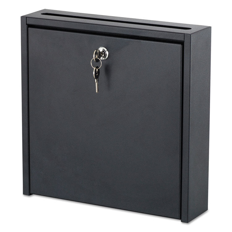 Safco - Wall-Mountable Interoffice Mailbox, 12 x 3 x 12, Black