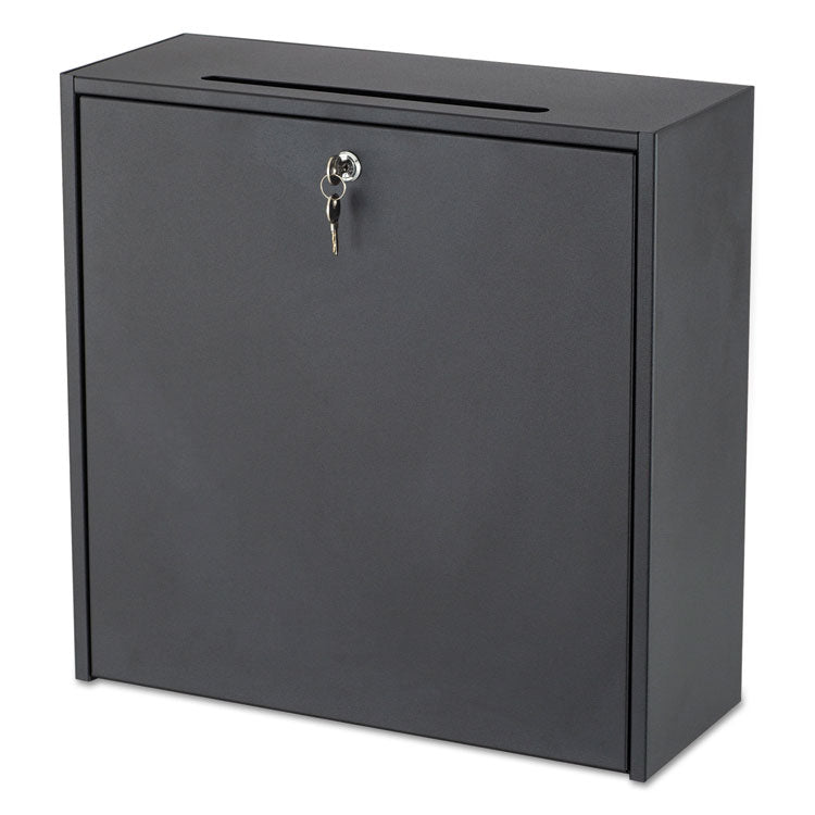 Safco - Wall-Mountable Interoffice Mailbox, 18 x 7 x 18, Black