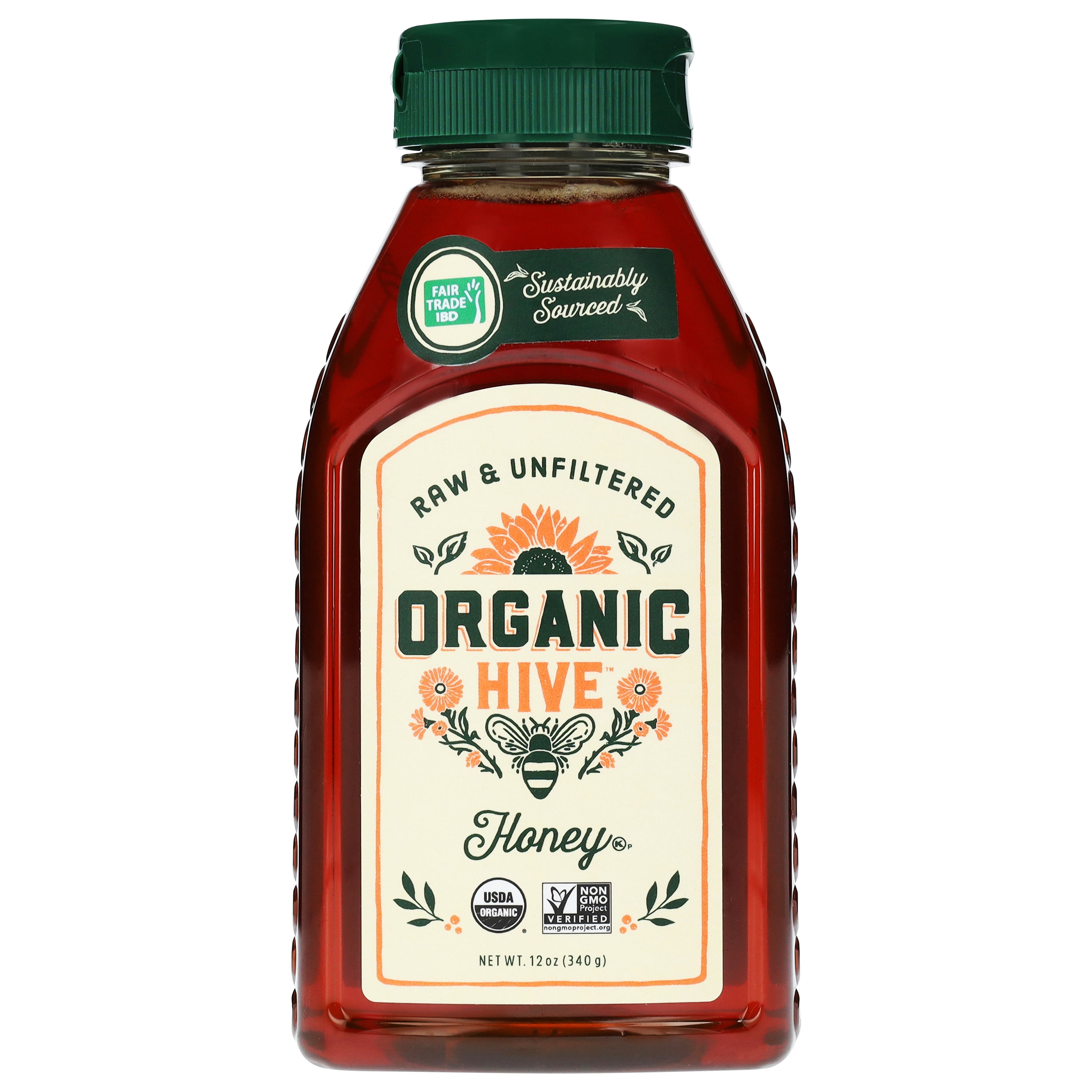 Organic Hive Raw & Unfiltered Honey 12 oz - Case of 6