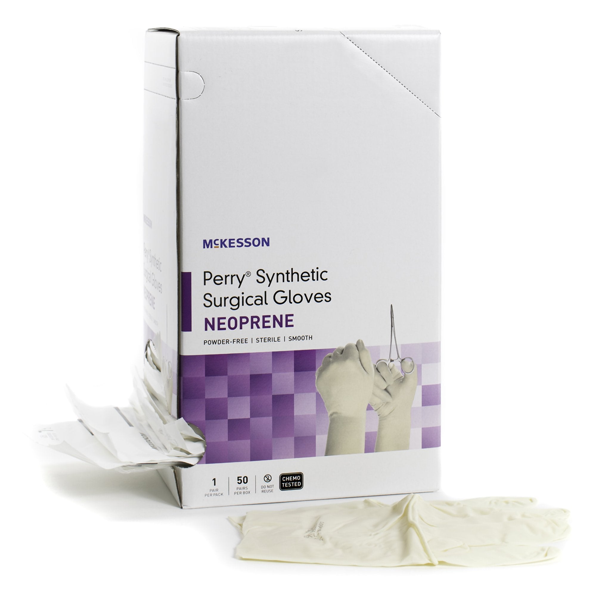 McKesson Brand - Surgical Glove McKesson Perry® Synthetic Surgical Gloves Size 9 Sterile Polychloroprene Standard Cuff Length Smooth Cream Chemo Tested [200/CS]