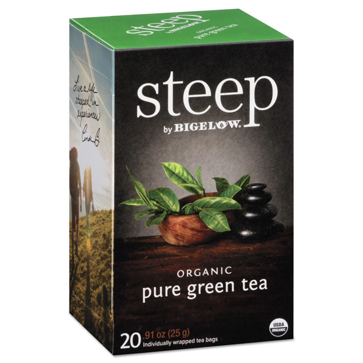 Bigelow - steep Tea, Pure Green, 0.91 oz Tea Bag, 20/Box
