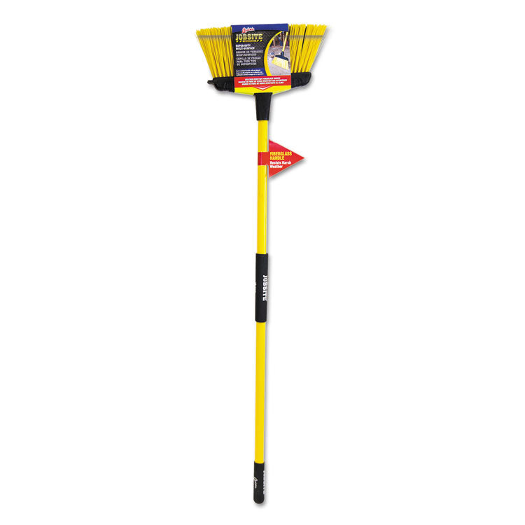 Quickie - Job Site Super-Duty Multisurface Upright Broom, 16 x 54, Fiberglass Handle, Yellow/Black