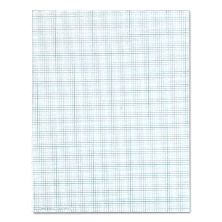 TOPS - Cross Section Pads, Cross-Section Quadrille Rule (10 sq/in, 1 sq/in), 50 White 8.5 x 11 Sheets