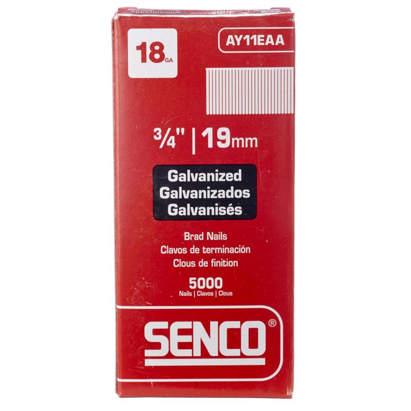 SENCO - Senco 18 Ga. X 3/4 in. L Galvanized Steel Brad Nails 5000 pk