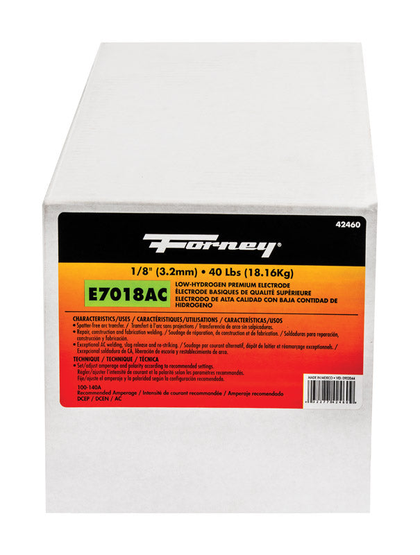 FORNEY - Forney 1/8 in. D X 15 in. L Mild Steel Low-Hydrogen Welding Electrodes 84000 psi 40 lb