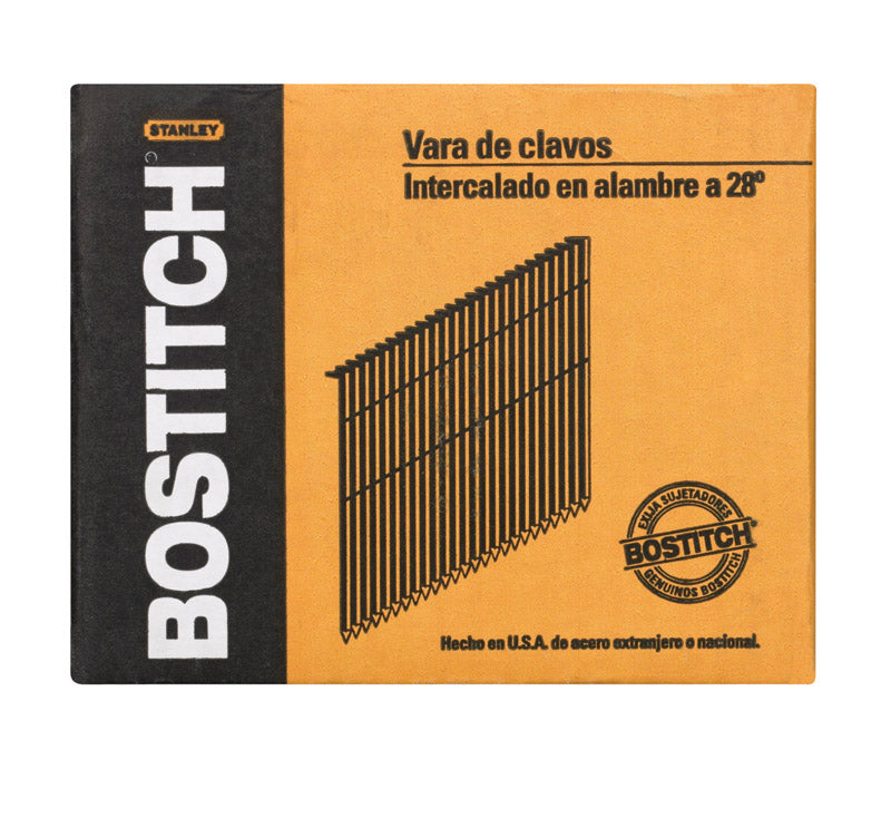 STANLEY BOSTITCH - Bostitch 3-1/4 in. Angled Strip Galvanized Framing Nails 28 deg 2000 pk