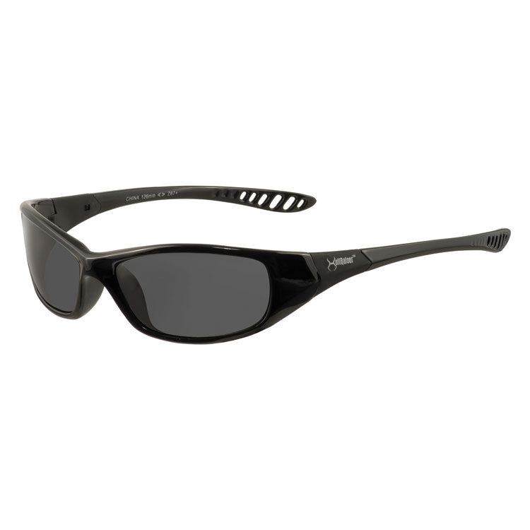 KleenGuard - V40 HellRaiser Safety Glasses, Black Frame, Smoke Lens