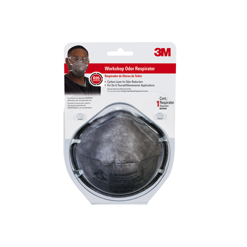 3M - 3M R95 Workshop Odor 6000-Series Respirator Gray 1 pk