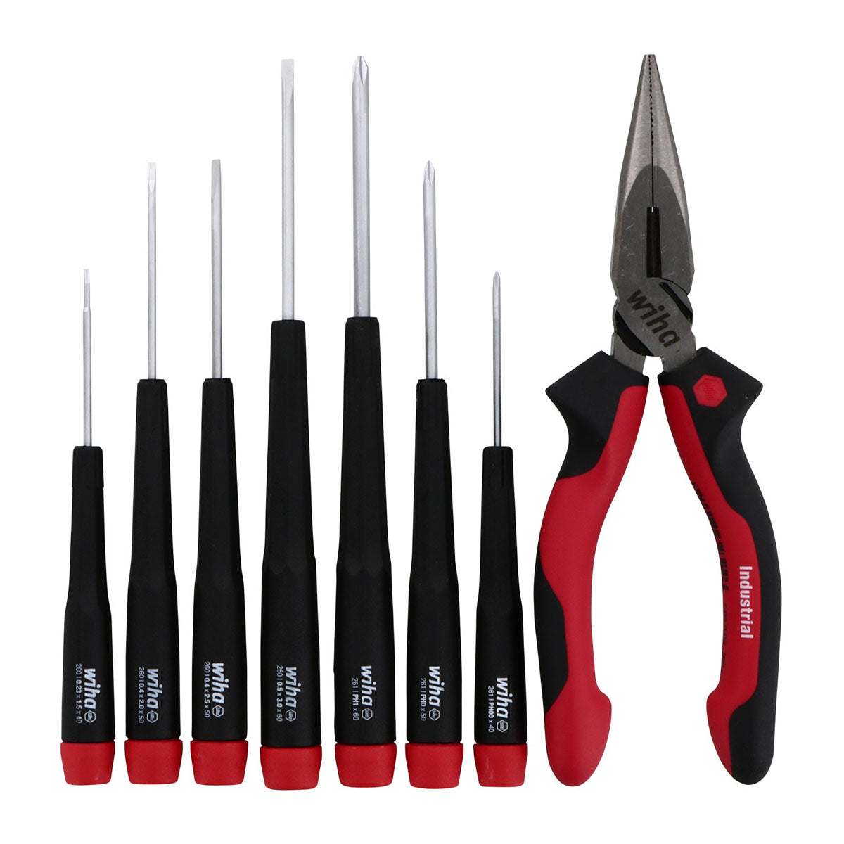 Wiha Precision Slotted Phillips Screwdrivers and Pliers Set (8 Piece Set)