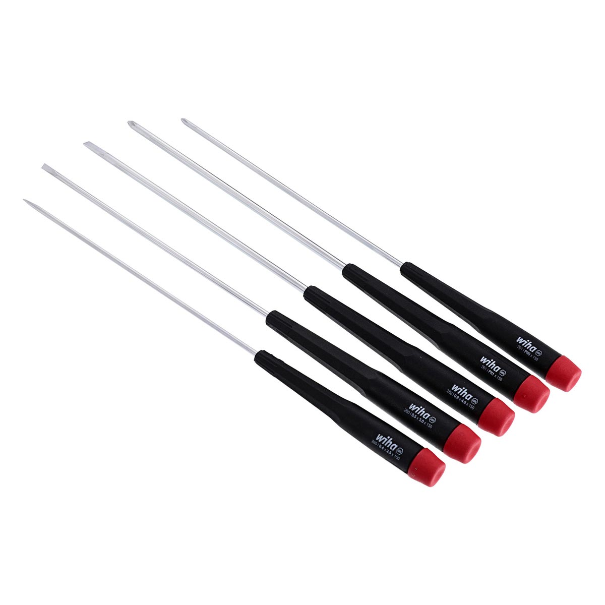 Wiha Precision Long Slotted/Phillips Screwdrivers (5 Piece Set)