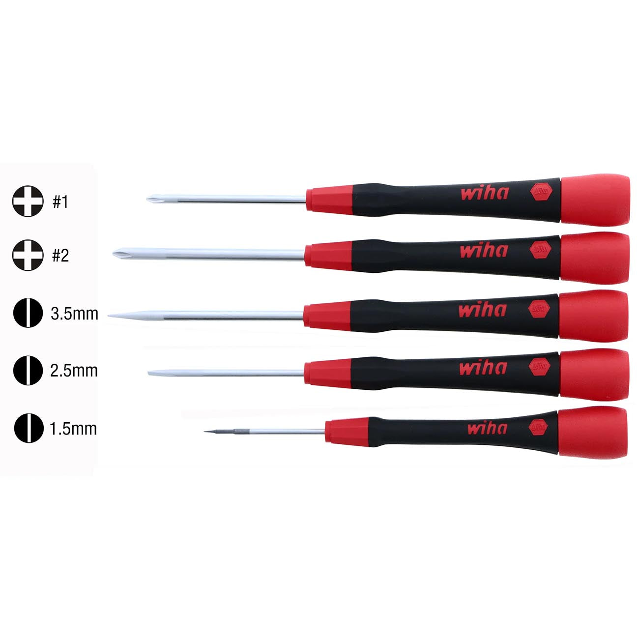 Wiha PicoFinish Precision Screwdriver Set (5 Piece)