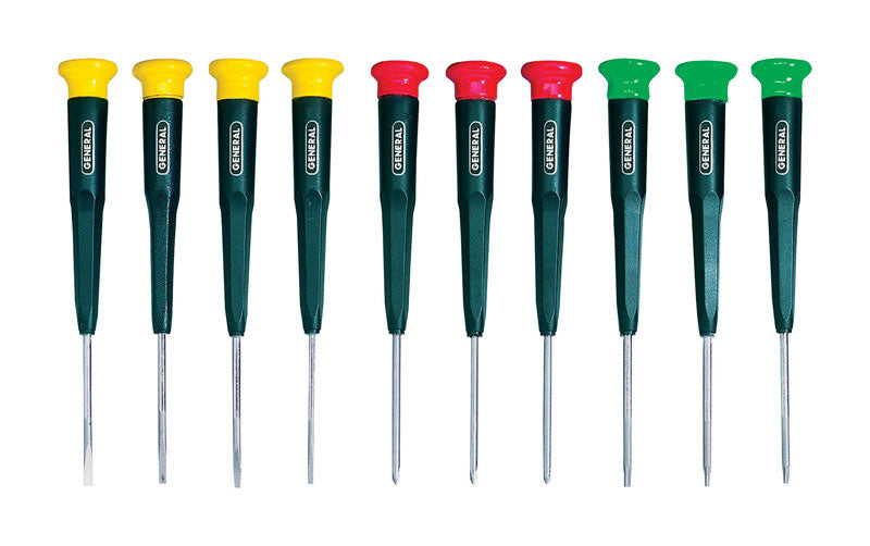 GENERAL - General Multi-Bit Screwdriver Set 10 pc