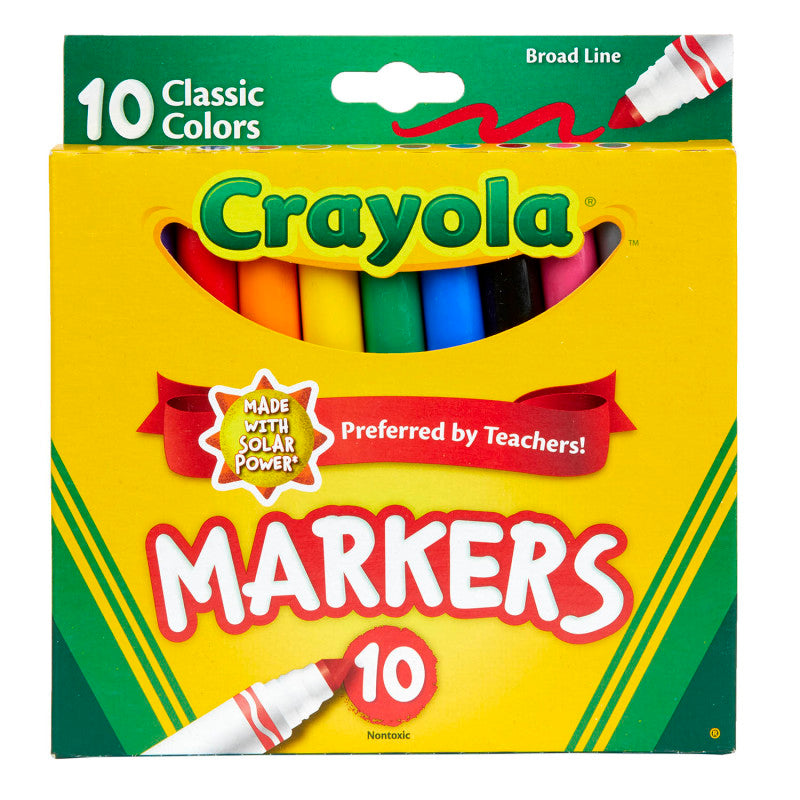 Broad Line Markers, Classic Colors, Pack of 10