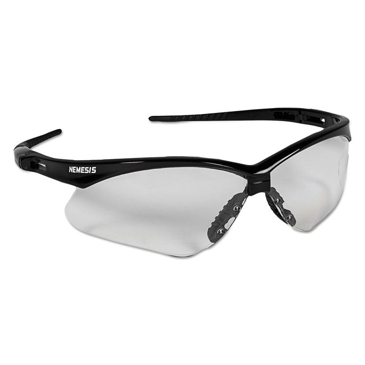 KleenGuard - Nemesis Safety Glasses, Black Frame, Clear Lens