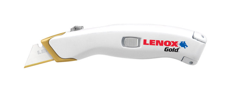 LENOX - Lenox Gold 5-1/4 in. Retractable Utility Knife White 1 pk