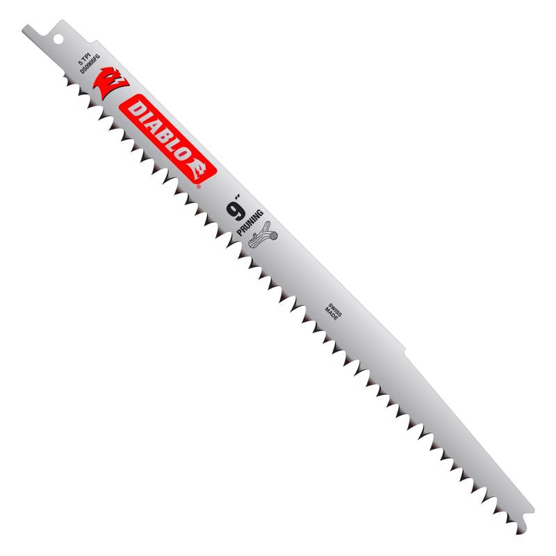 DIABLO - Diablo 9 in. Bi-Metal Pruning & Fast Clean Wood Reciprocating Saw Blade 5 TPI 5 pk