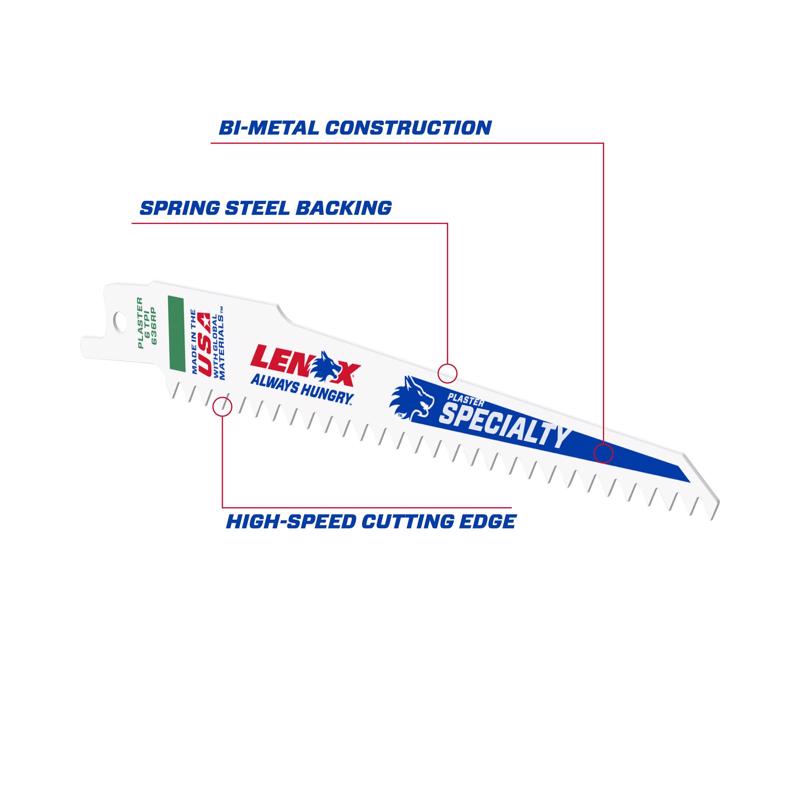 LENOX - LENOX SPECIALTY 6 in. Bi-Metal Reciprocating Saw Blade 6 TPI 5 pk